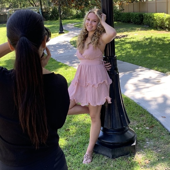 Ruffle Frill Chiffon Dress - Picture 7 of 9